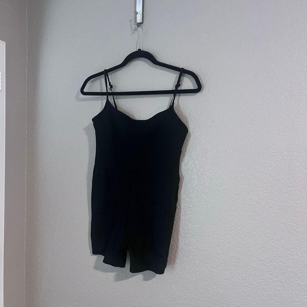 Abercrombie & Fitch A&F Black Tank Jumpsuit Romper Small Petite Shorts - Picture 2 of 6
